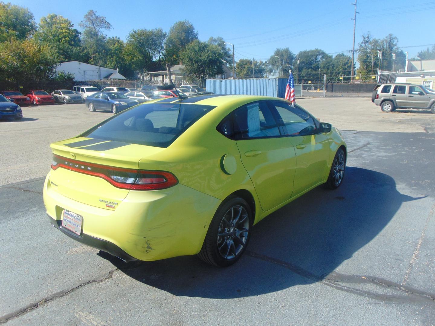 2013 Yellow Dodge Dart (1C3CDFBHXDD) with an 4-CYL Tigershark 2.0L engine, Manual, 6-Spd transmission, located at 2105 Dixie Hwy, Louisville, KY, 40210, (502) 772-3333, 38.220932, -85.795441 - Unable to interpret response, please check raw response - Photo#6